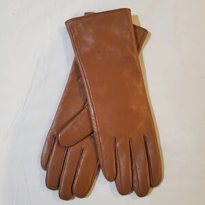 VIKEDEER Classic Tan Brown Leather Gloves Size Medium